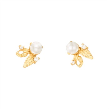 Venus Folia øreringe i forgyldt sølv fra House of Vincent